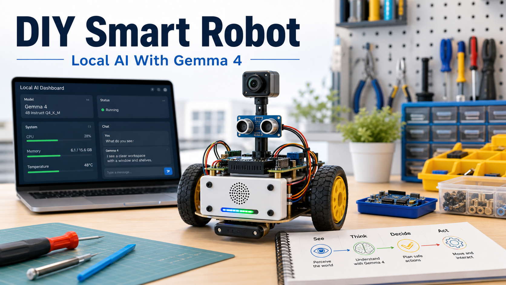DIY Smart Robot With a Local Gemma Brain